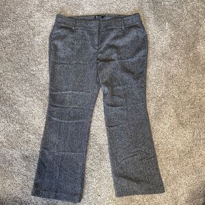 New York & Company Black/Gray Textured Trouser Pants